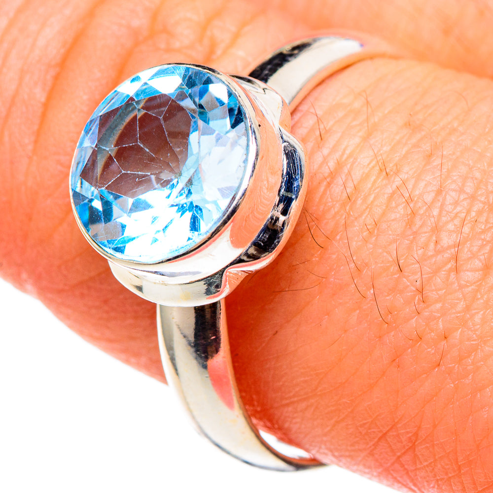 Blue Topaz Rings handcrafted by Anasilvercos - RING97283