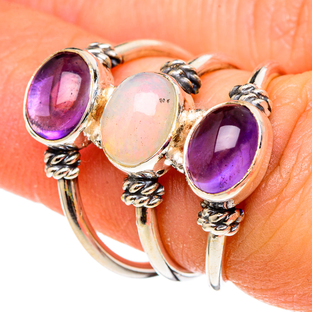 Ethiopian Opal Rings handcrafted by Anasilvercos - RING97306