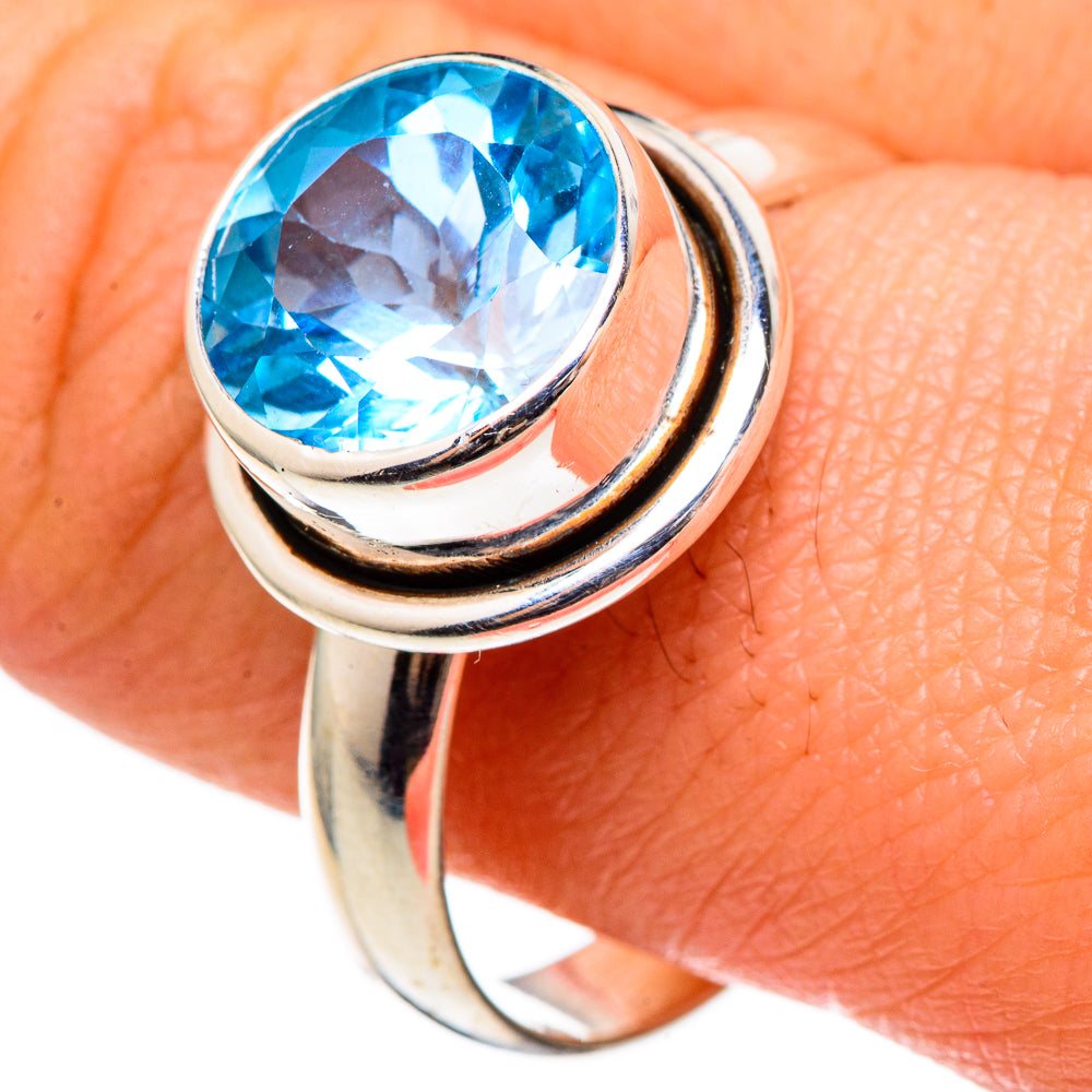 Blue Topaz Rings handcrafted by Anasilvercos - RING97310