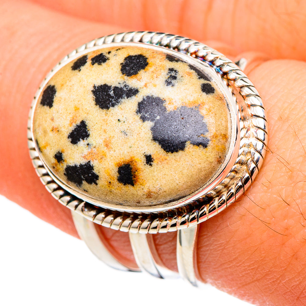 Dalmatian Jasper Rings handcrafted by Anasilvercos - RING97316