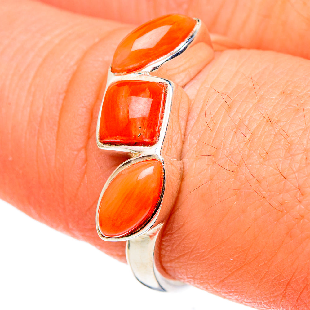 Mediterranean Red Coral Rings handcrafted by Anasilvercos - RING97319