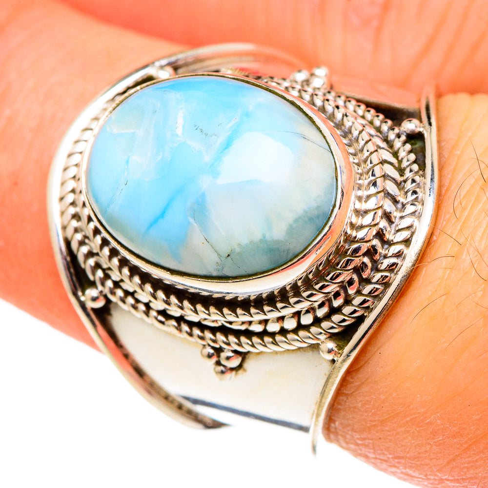 Larimar Rings handcrafted by Anasilvercos - RING97342