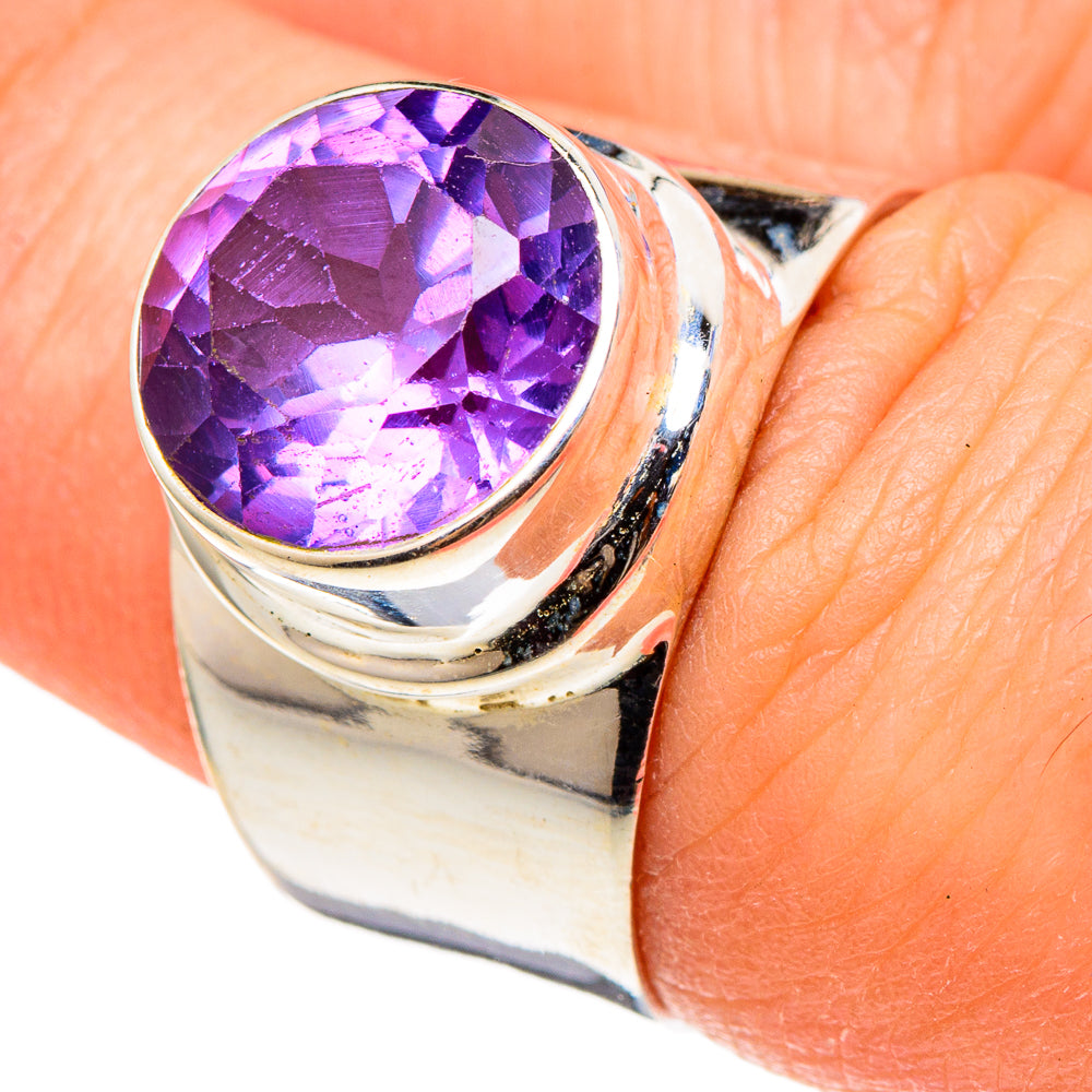 Color Change Alexandrite (lab.) Rings handcrafted by Anasilvercos - RING97361