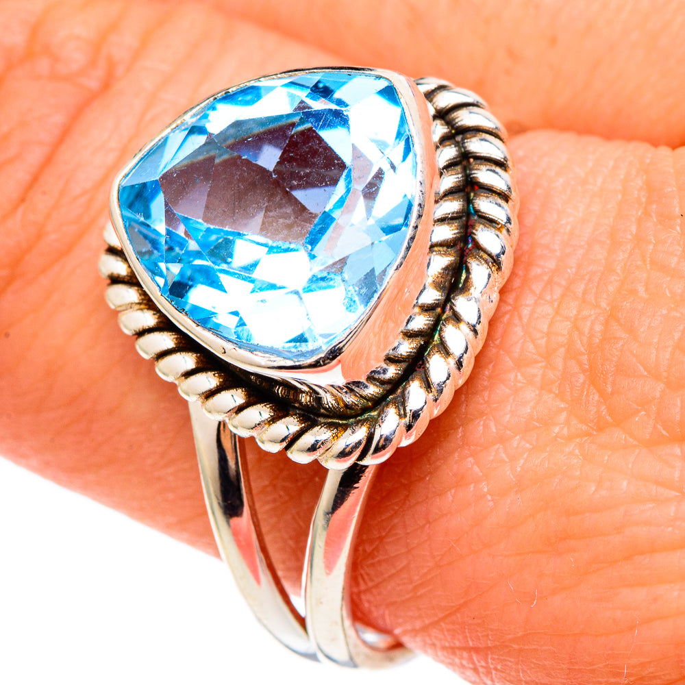 Blue Topaz Rings handcrafted by Anasilvercos - RING97286