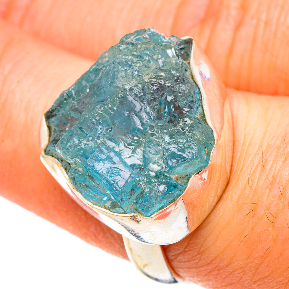Aquamarine Rings handcrafted by Anasilvercos - RING97287