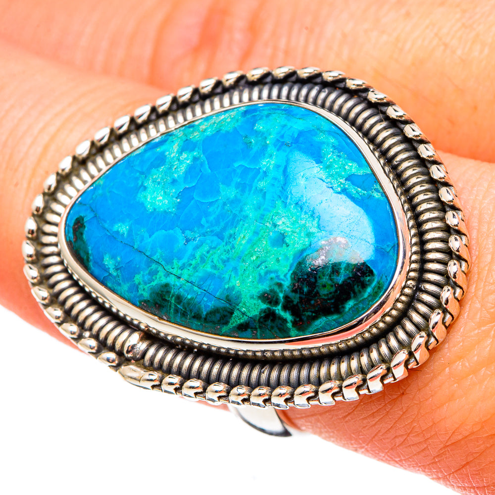 Chrysocolla Rings handcrafted by Anasilvercos - RING97328