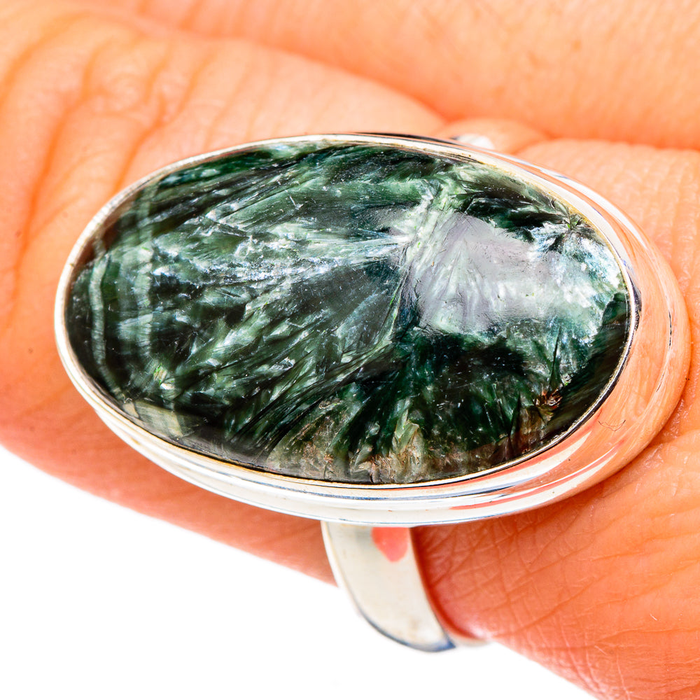Seraphinite Rings handcrafted by Anasilvercos - RING97340