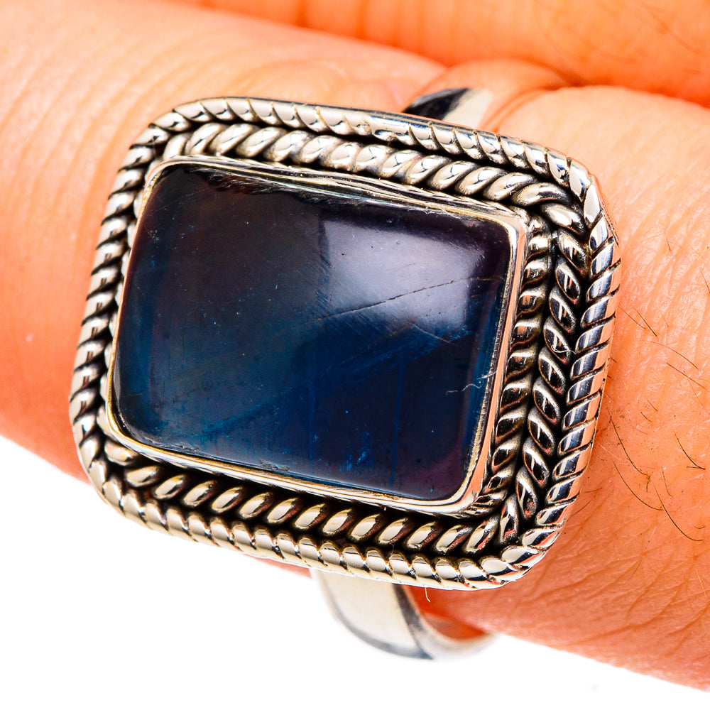 Blue Fluorite Rings handcrafted by Anasilvercos - RING97370
