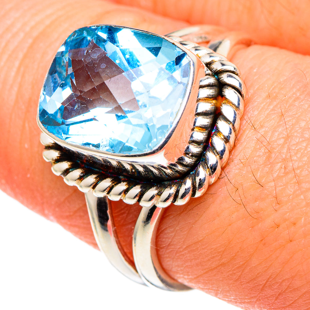 Blue Topaz Rings handcrafted by Anasilvercos - RING97371