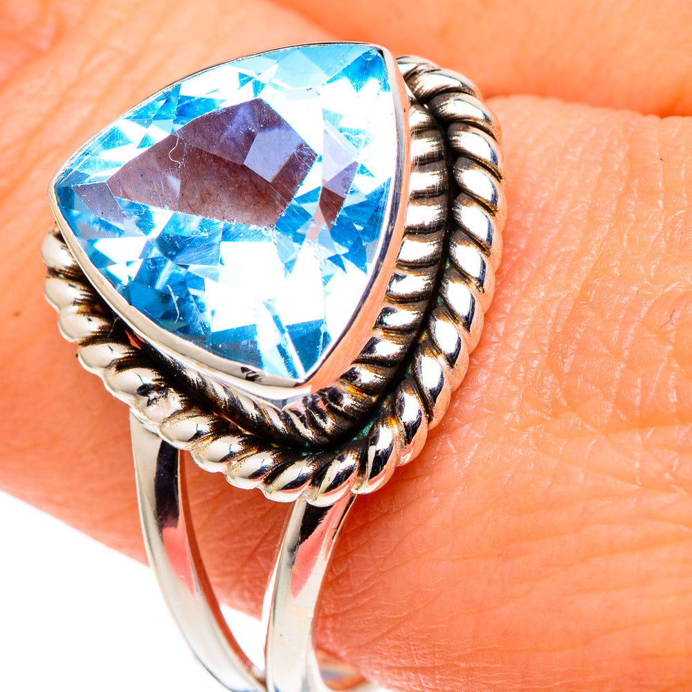 Blue Topaz Rings handcrafted by Anasilvercos - RING97373