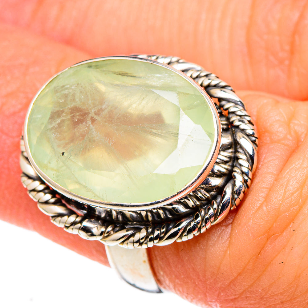 Prehnite Rings handcrafted by Anasilvercos - RING97377