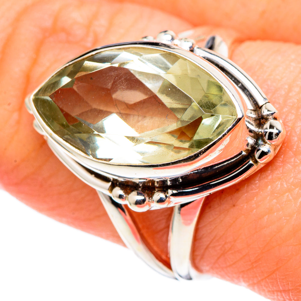 Green Amethyst Rings handcrafted by Anasilvercos - RING97379