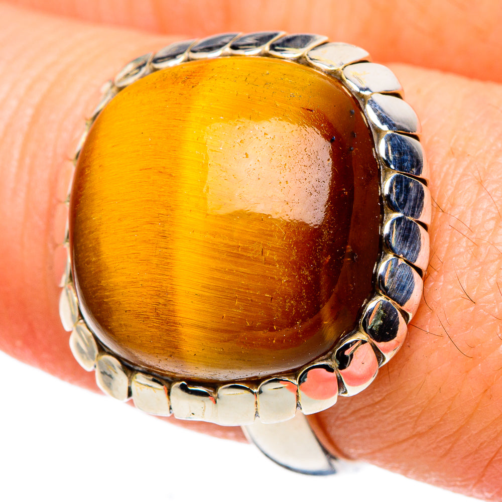 Tiger Eye Rings handcrafted by Anasilvercos - RING97382