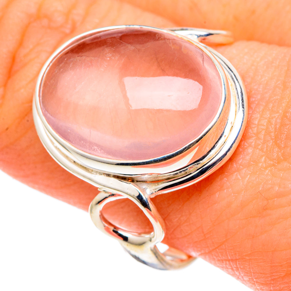 Rose Quartz Rings handcrafted by Anasilvercos - RING97421