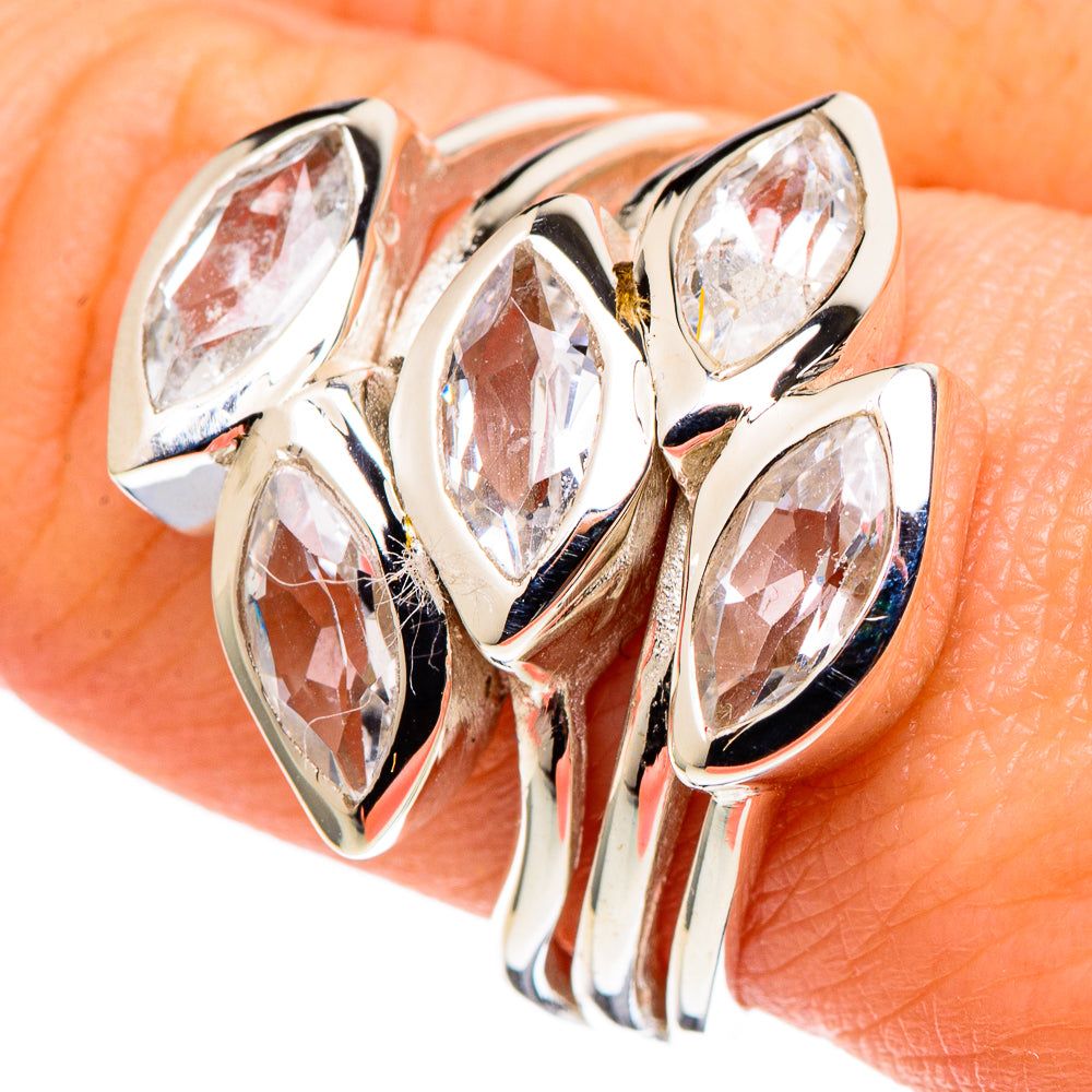 White Quartz Rings handcrafted by Anasilvercos - RING97432