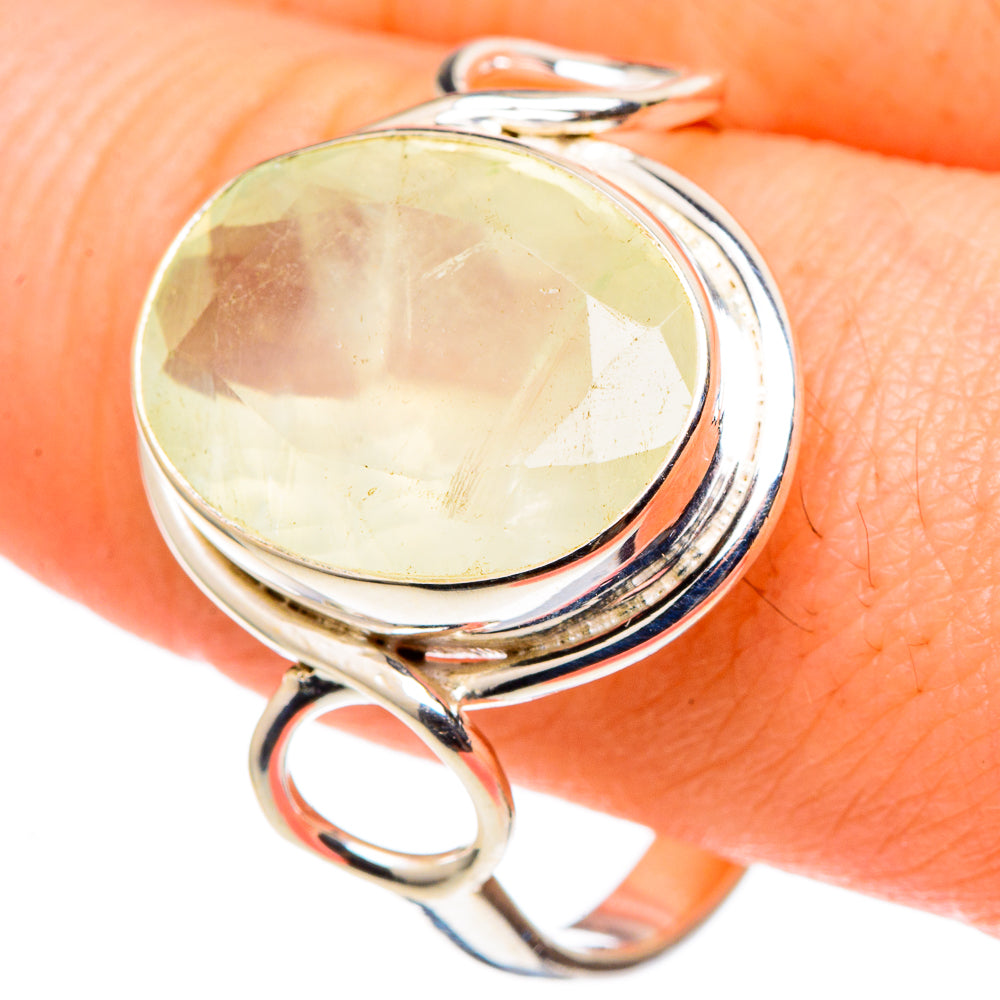 Prehnite Rings handcrafted by Anasilvercos - RING97448