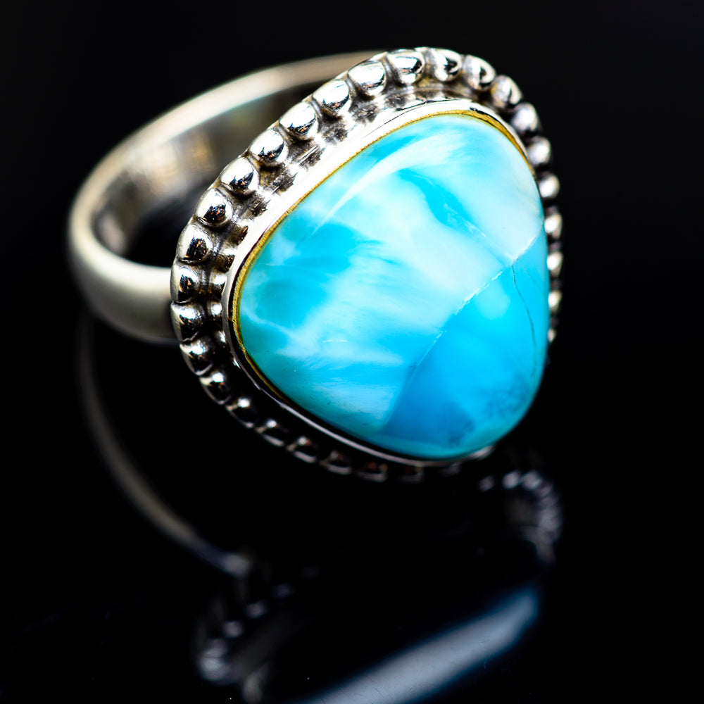 Larimar Rings handcrafted by Anasilvercos - RING974506
