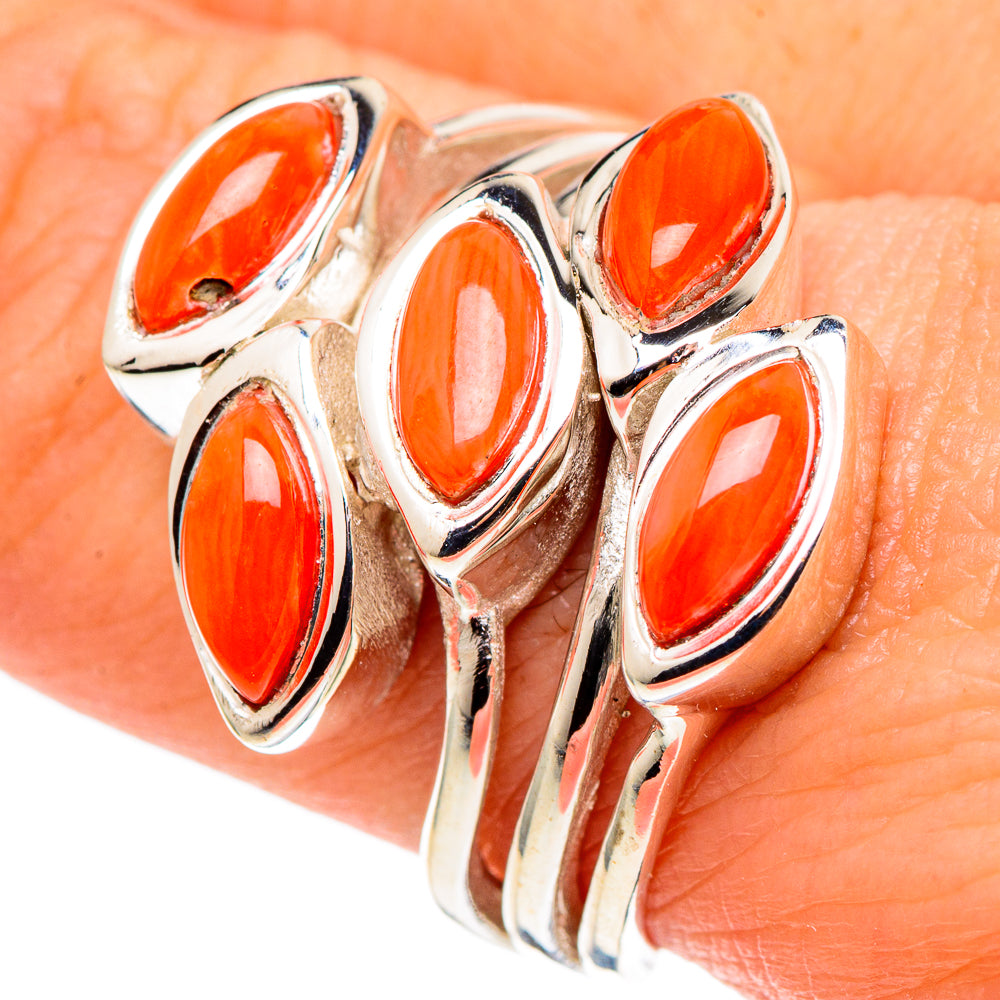 Carnelian Rings handcrafted by Anasilvercos - RING97456