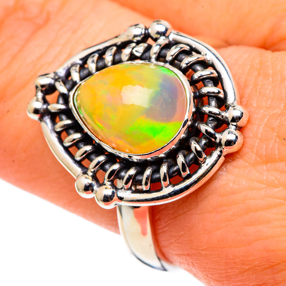 Ethiopian Opal Rings handcrafted by Anasilvercos - RING97466