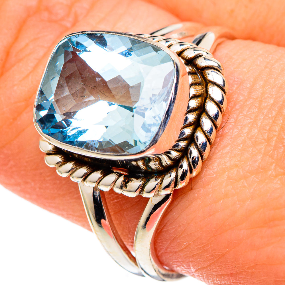 Blue Topaz Rings handcrafted by Anasilvercos - RING97472