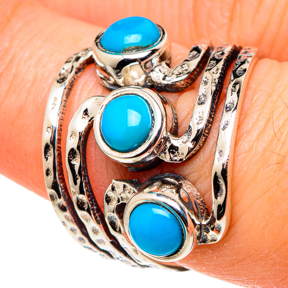 Sleeping Beauty Turquoise Rings handcrafted by Anasilvercos - RING97477