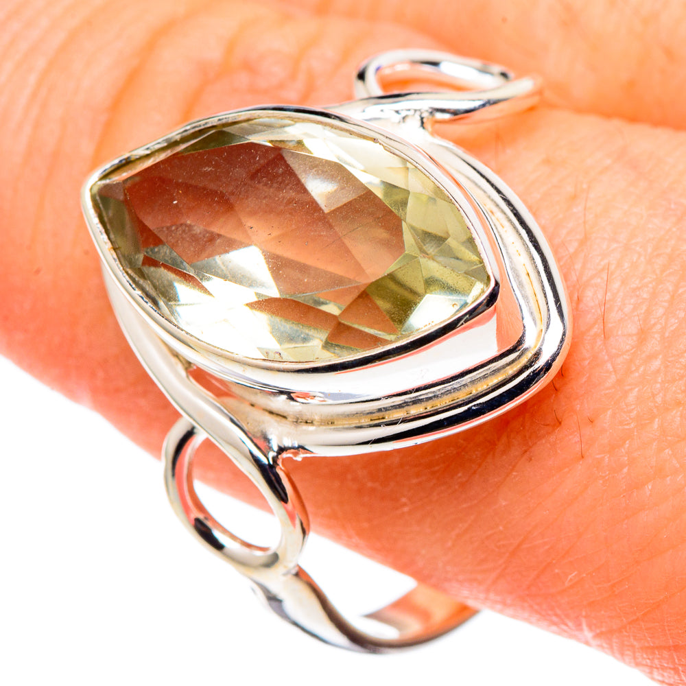 Green Amethyst Rings handcrafted by Anasilvercos - RING97478