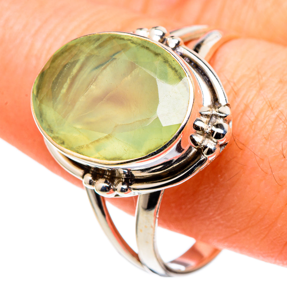 Prehnite Rings handcrafted by Anasilvercos - RING97479