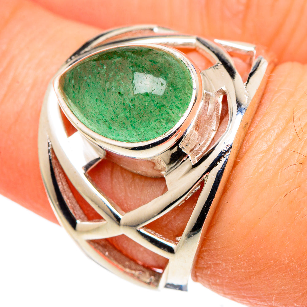 Green Aventurine Rings handcrafted by Anasilvercos - RING97480
