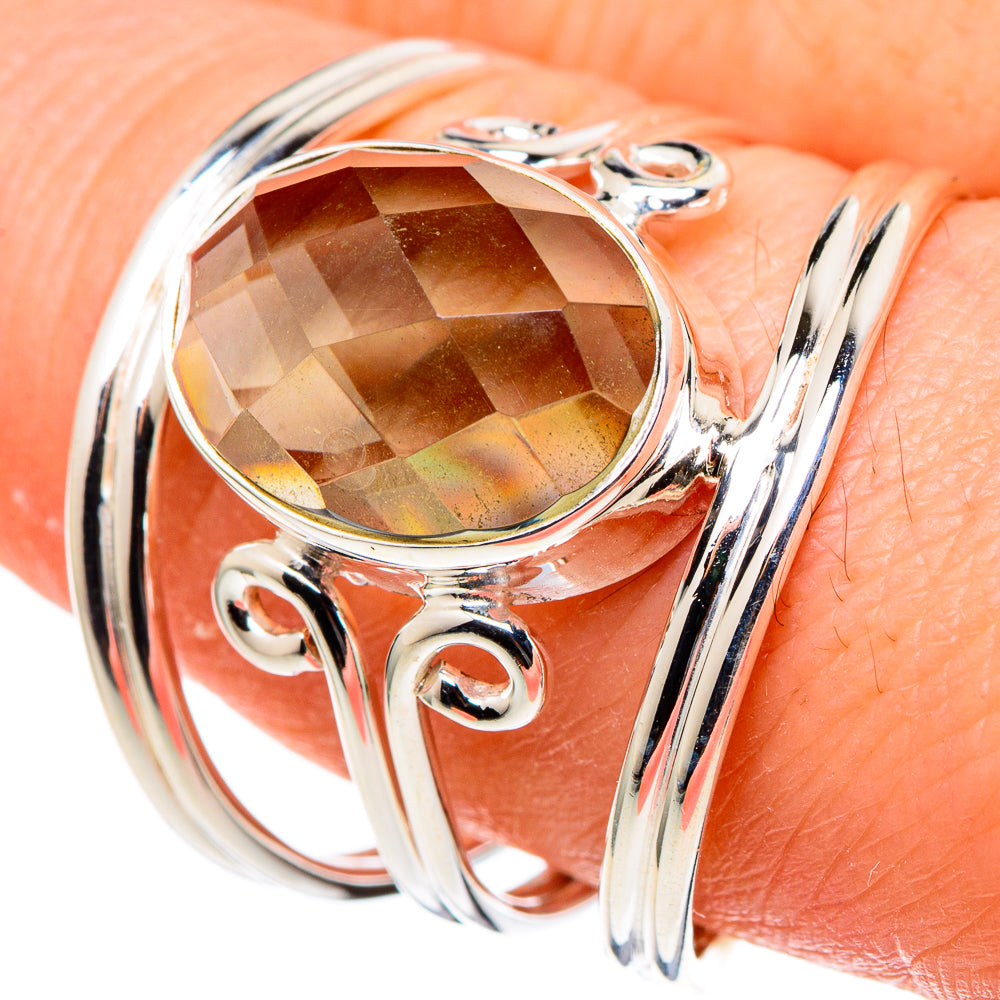 Green Amethyst Rings handcrafted by Anasilvercos - RING97481