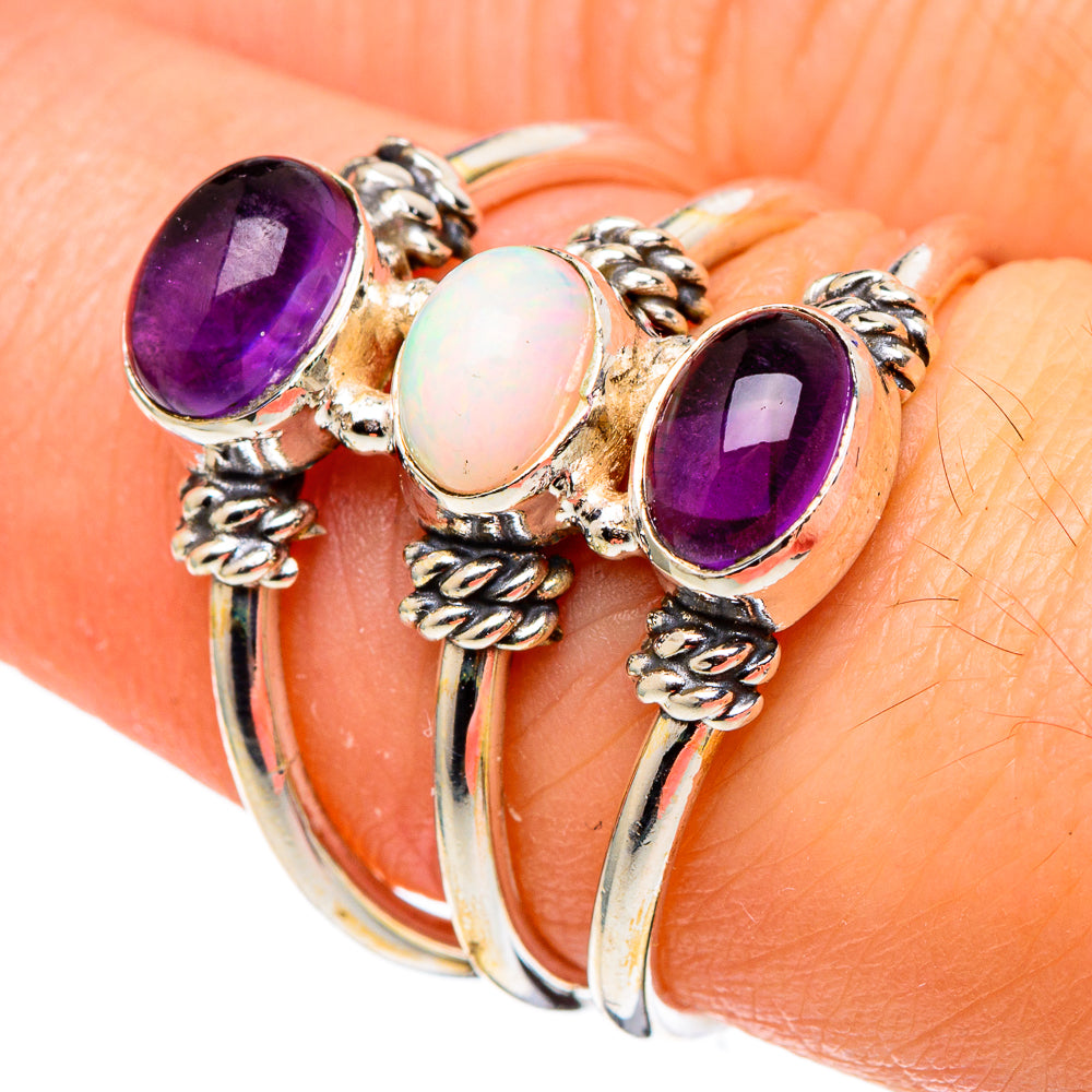 Ethiopian Opal Rings handcrafted by Anasilvercos - RING97501