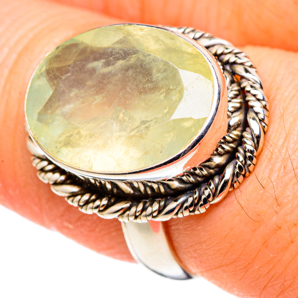 Prehnite Rings handcrafted by Anasilvercos - RING97510