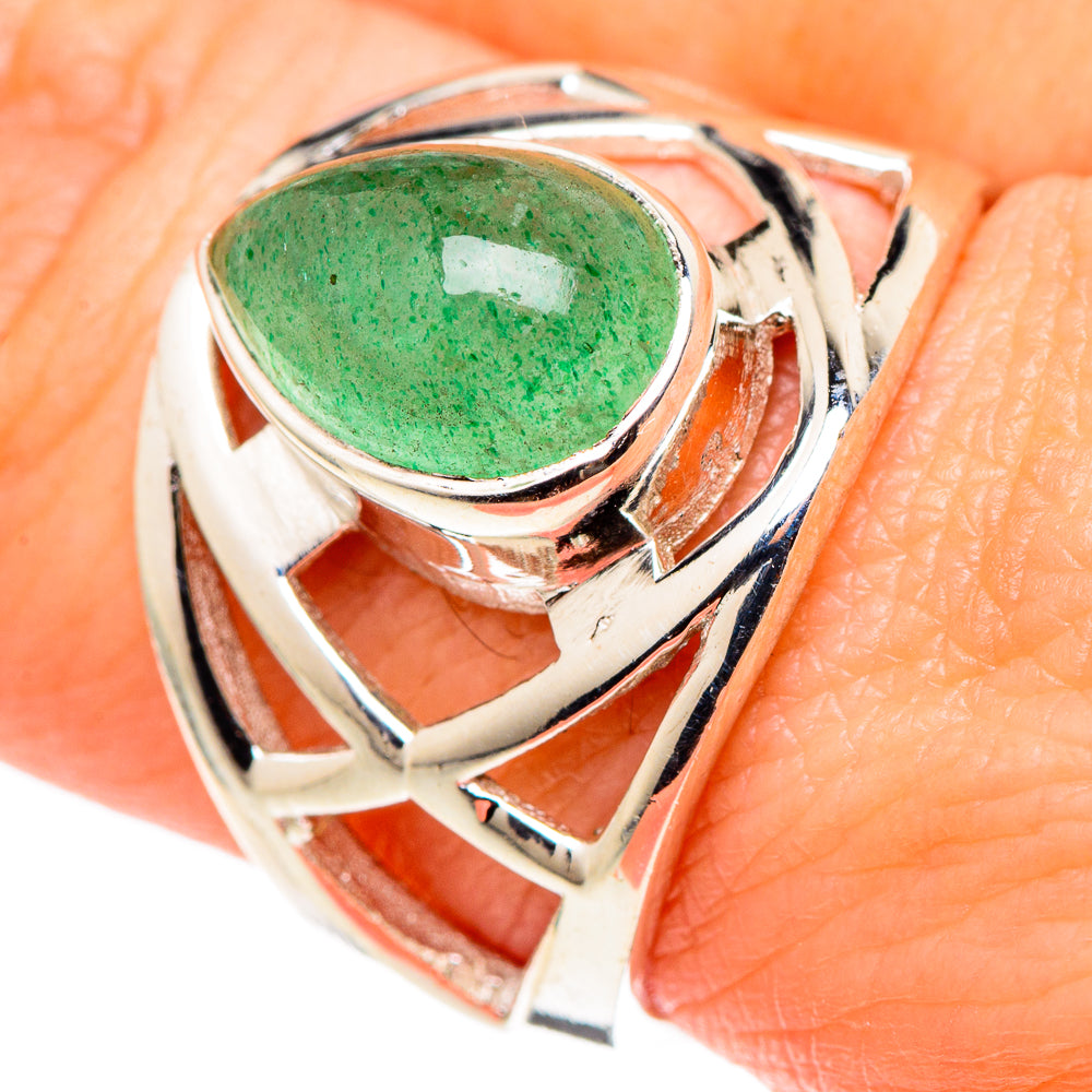 Green Aventurine Rings handcrafted by Anasilvercos - RING97511