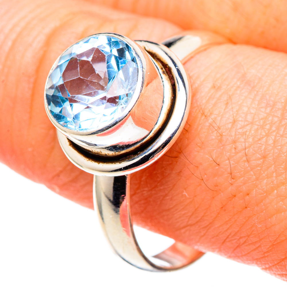 Blue Topaz Rings handcrafted by Anasilvercos - RING97533