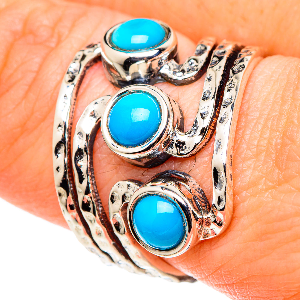 Sleeping Beauty Turquoise Rings handcrafted by Anasilvercos - RING97536