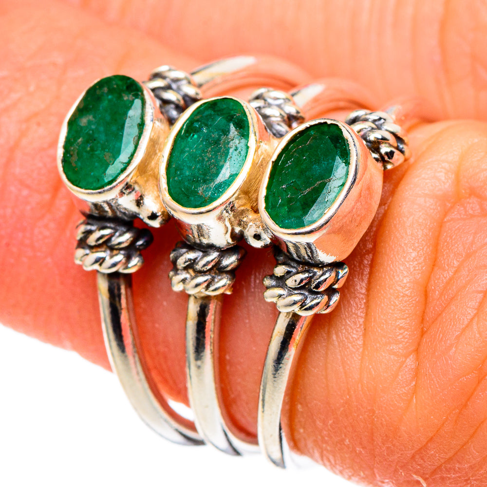 Green Aventurine Rings handcrafted by Anasilvercos - RING97541