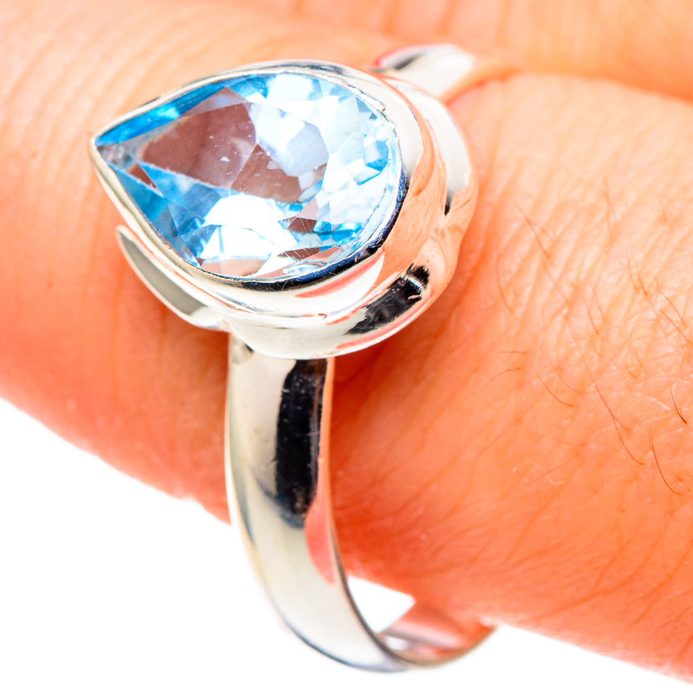 Blue Topaz Rings handcrafted by Anasilvercos - RING97555