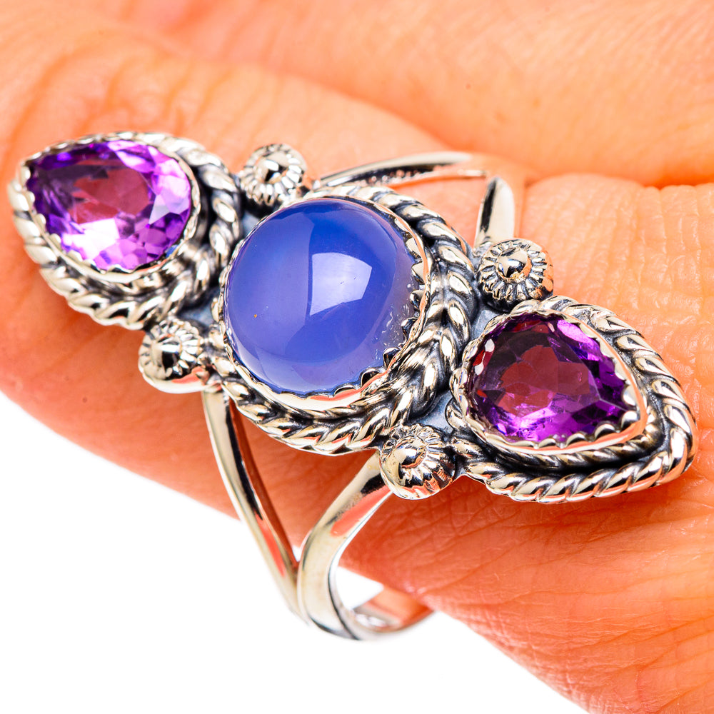 Chalcedony Rings handcrafted by Anasilvercos - RING97578
