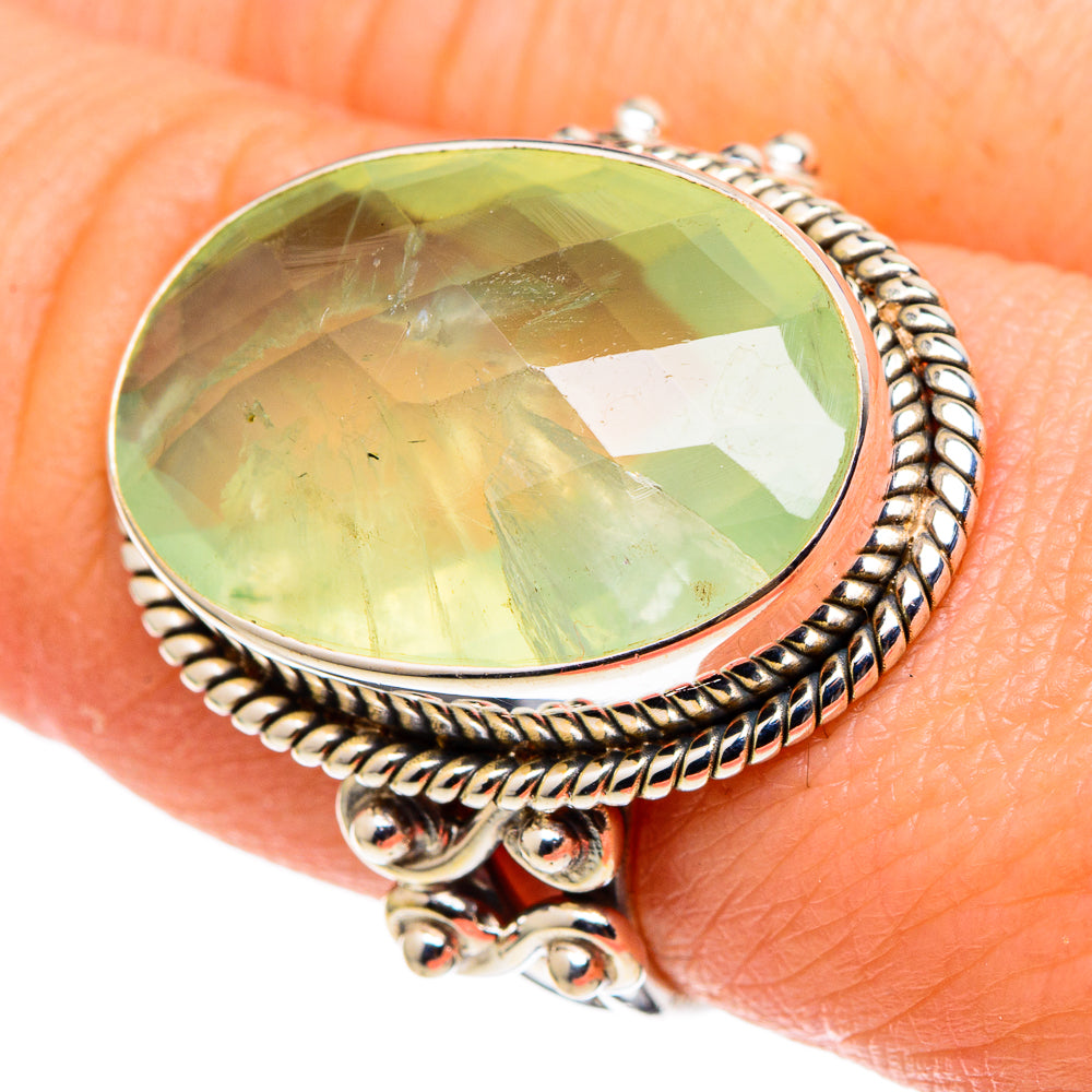Prehnite Rings handcrafted by Anasilvercos - RING97593