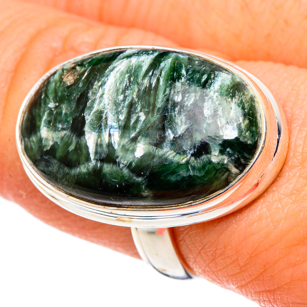 Seraphinite Rings handcrafted by Anasilvercos - RING97594