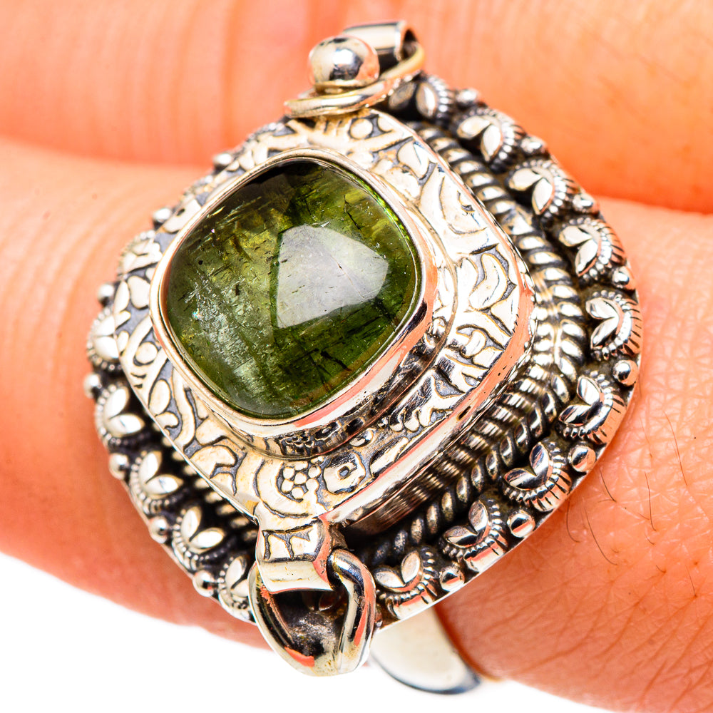 Green Tourmaline Rings handcrafted by Anasilvercos - RING97596