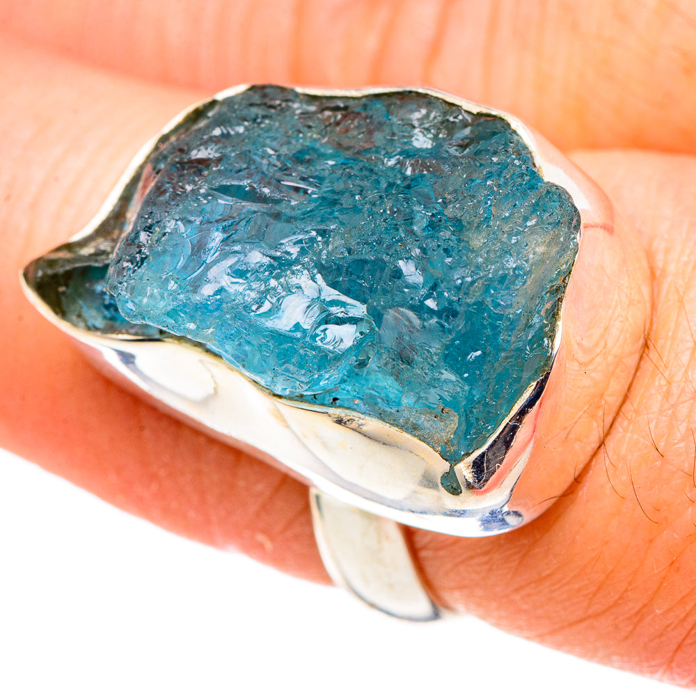 Aquamarine Rings handcrafted by Anasilvercos - RING97617