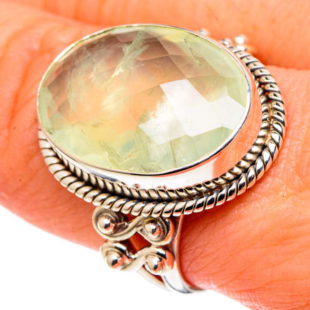 Prehnite Rings handcrafted by Anasilvercos - RING97624