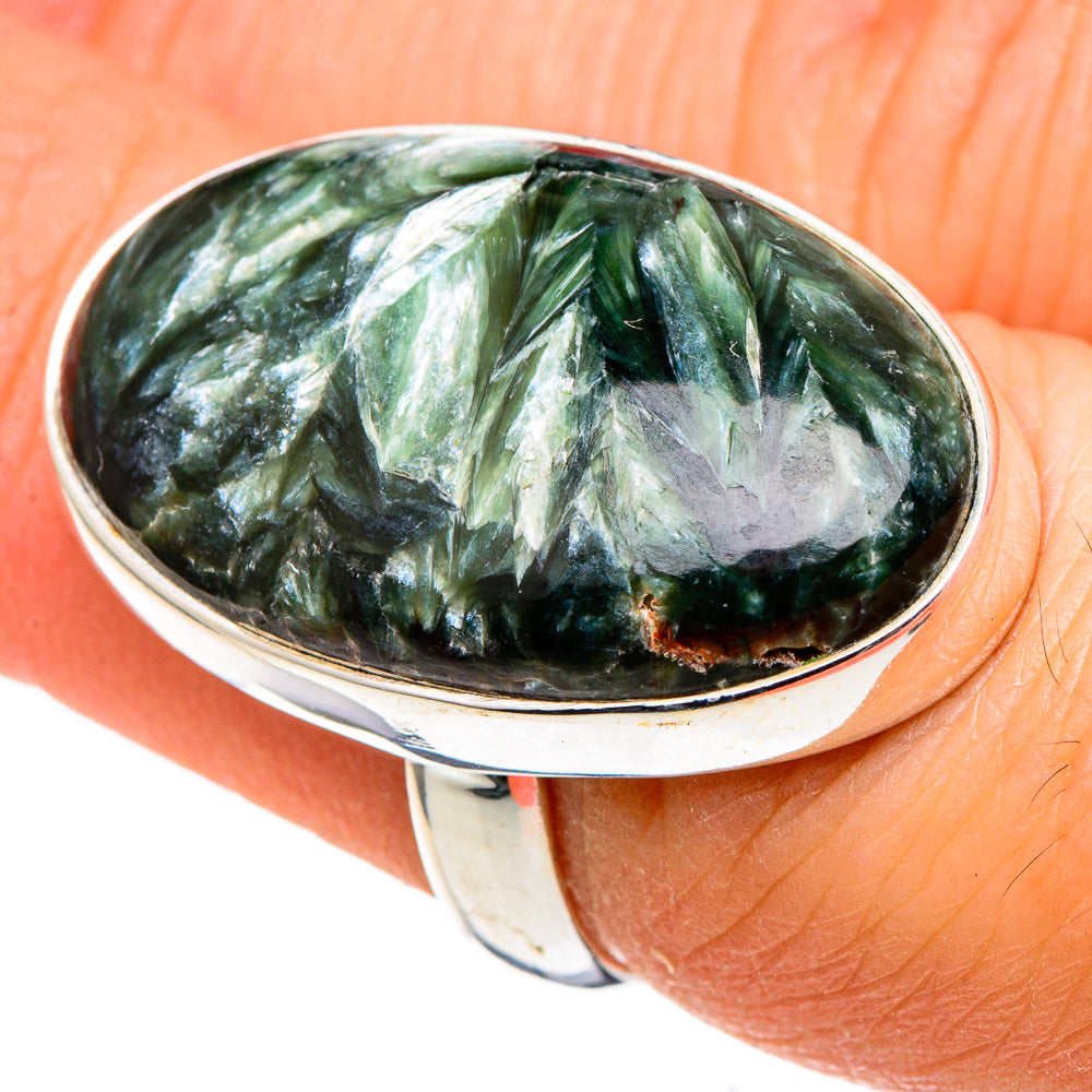 Seraphinite Rings handcrafted by Anasilvercos - RING97625