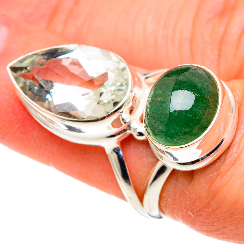 Green Amethyst Rings handcrafted by Anasilvercos - RING97626