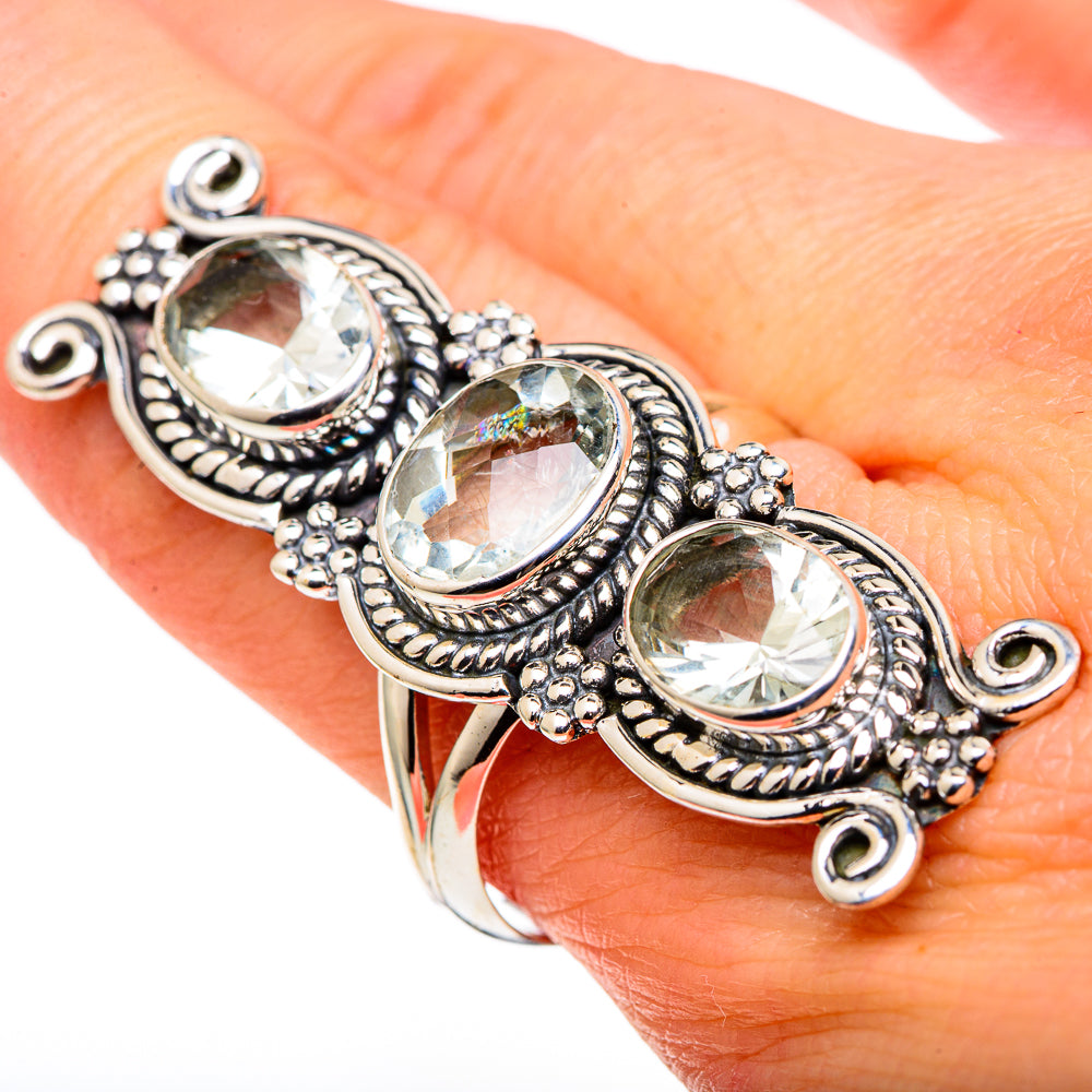 Green Amethyst Rings handcrafted by Anasilvercos - RING97628