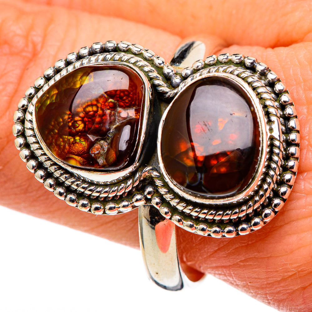 Mexican Fire Agate Rings handcrafted by Anasilvercos - RING97629