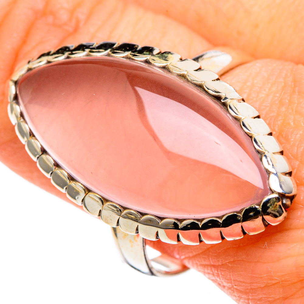 Rose Quartz Rings handcrafted by Anasilvercos - RING97635