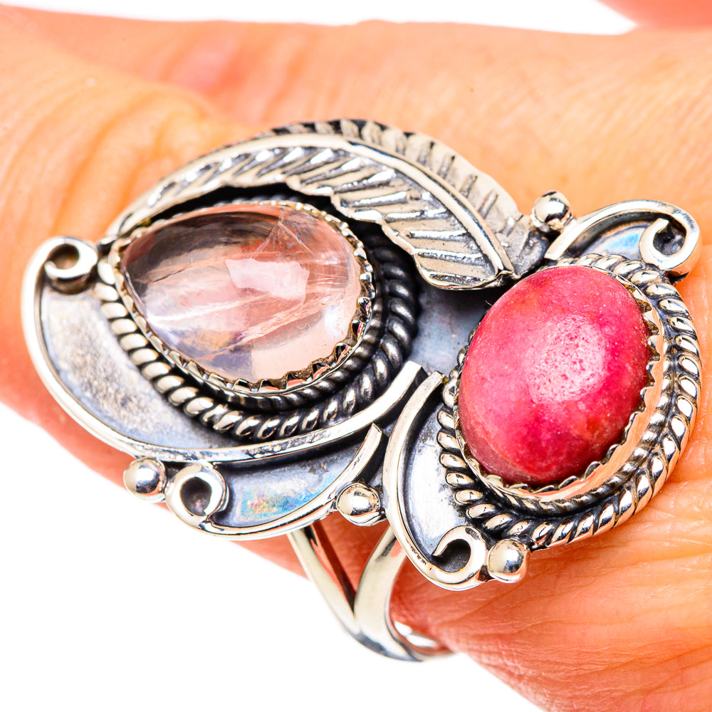 Rose Quartz Rings handcrafted by Anasilvercos - RING97639