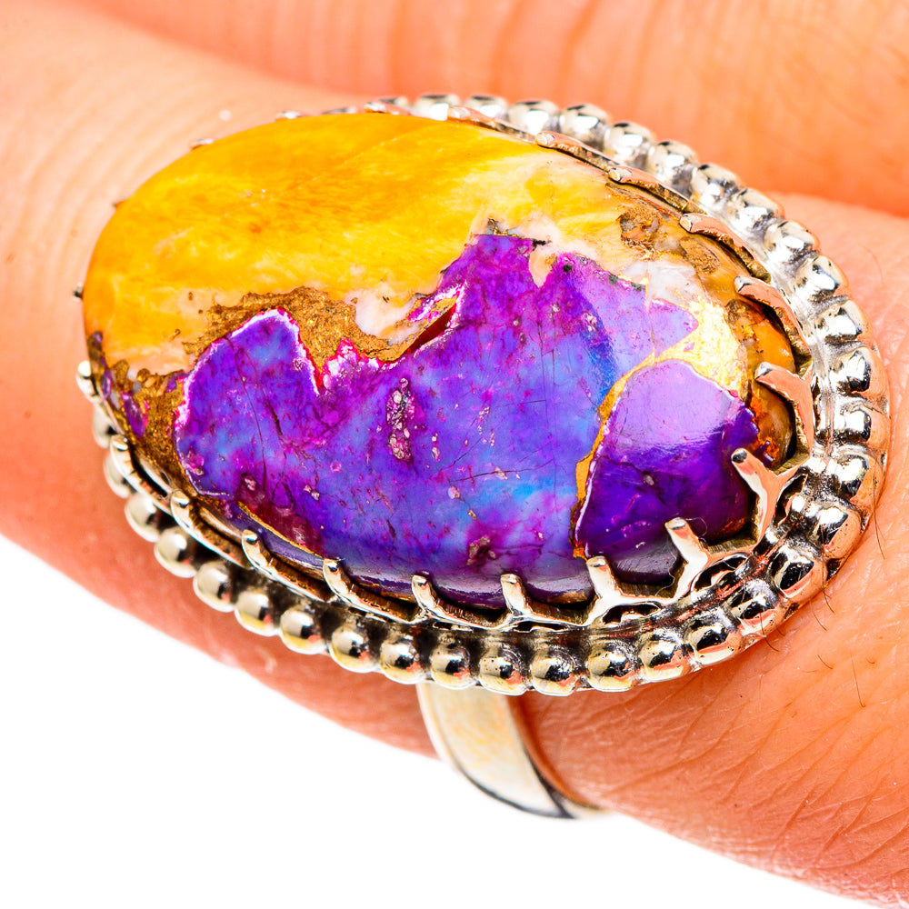 Spiny Oyster Turquoise Rings handcrafted by Anasilvercos - RING97643