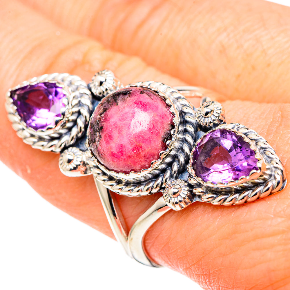 Rhodonite Rings handcrafted by Anasilvercos - RING97644